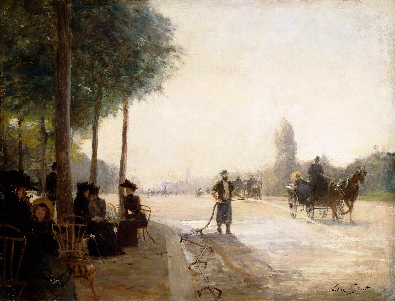 Champs Elysees, Paris, af Victor Gabriel Gilbert