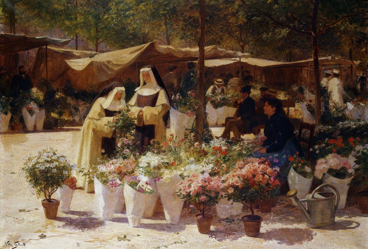 Blomstermarkedet, af Victor Gabriel Gilbert