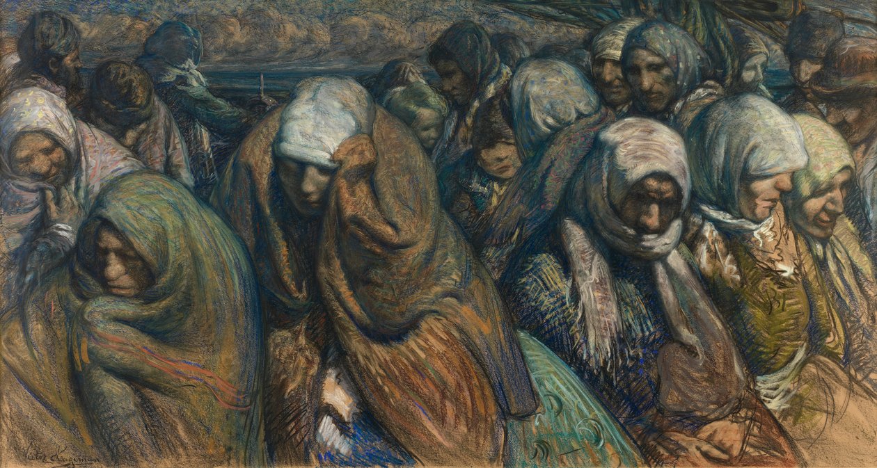 Emigranter (olie på lærred) af Victor Hageman