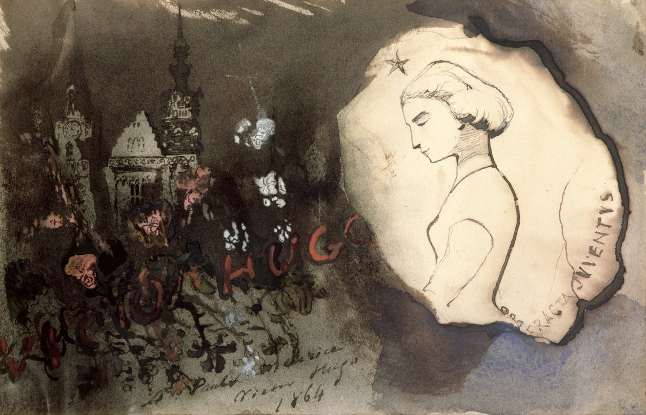 Fracta Juventus, 1864 (pen og blæk og gouache på papir) af Victor Hugo