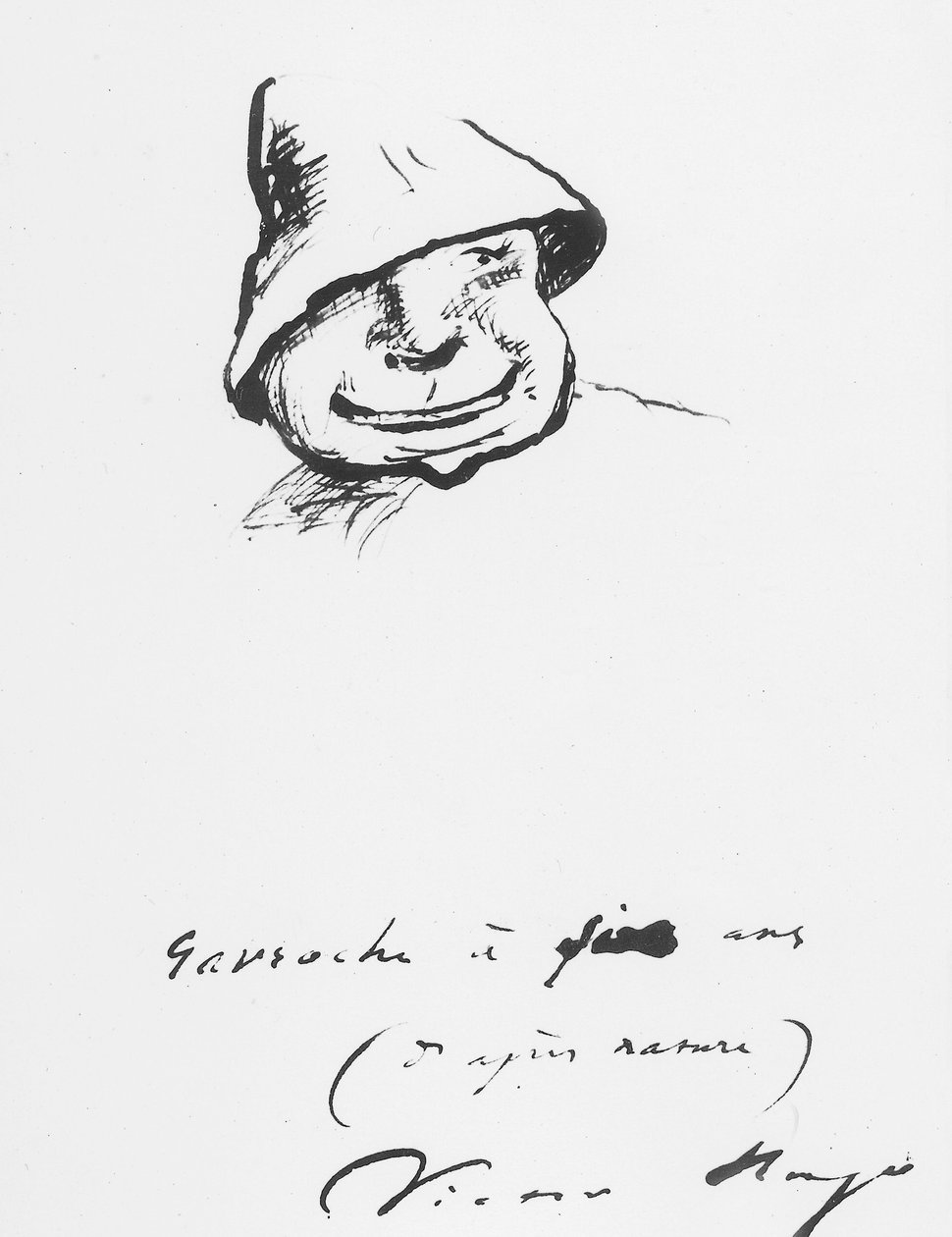 Gavroche på fem år, tegning af Victor Hugo af Victor Hugo