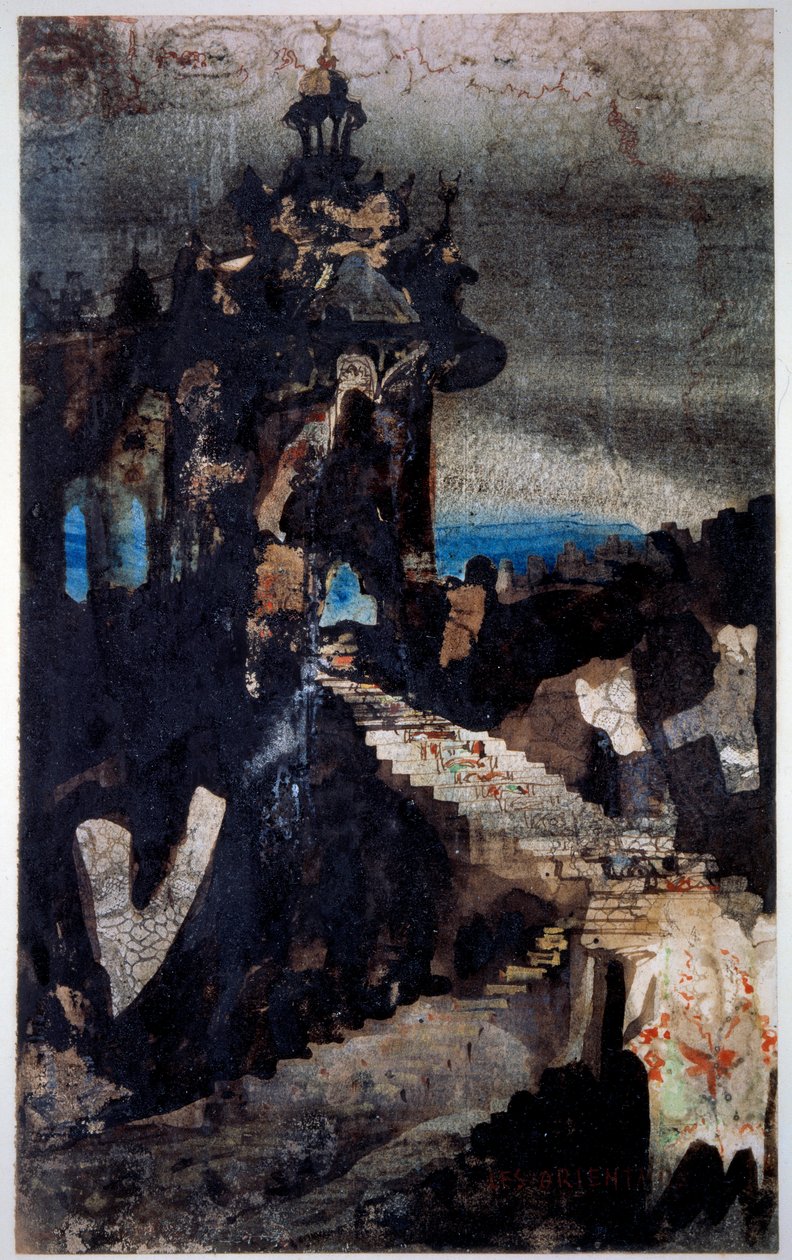 Les Orientales Tegning af en kuglepen, gouache og akvarel af Victor Hugo (1802-1885) 1855-1856. Paris, B.N. af Victor Hugo