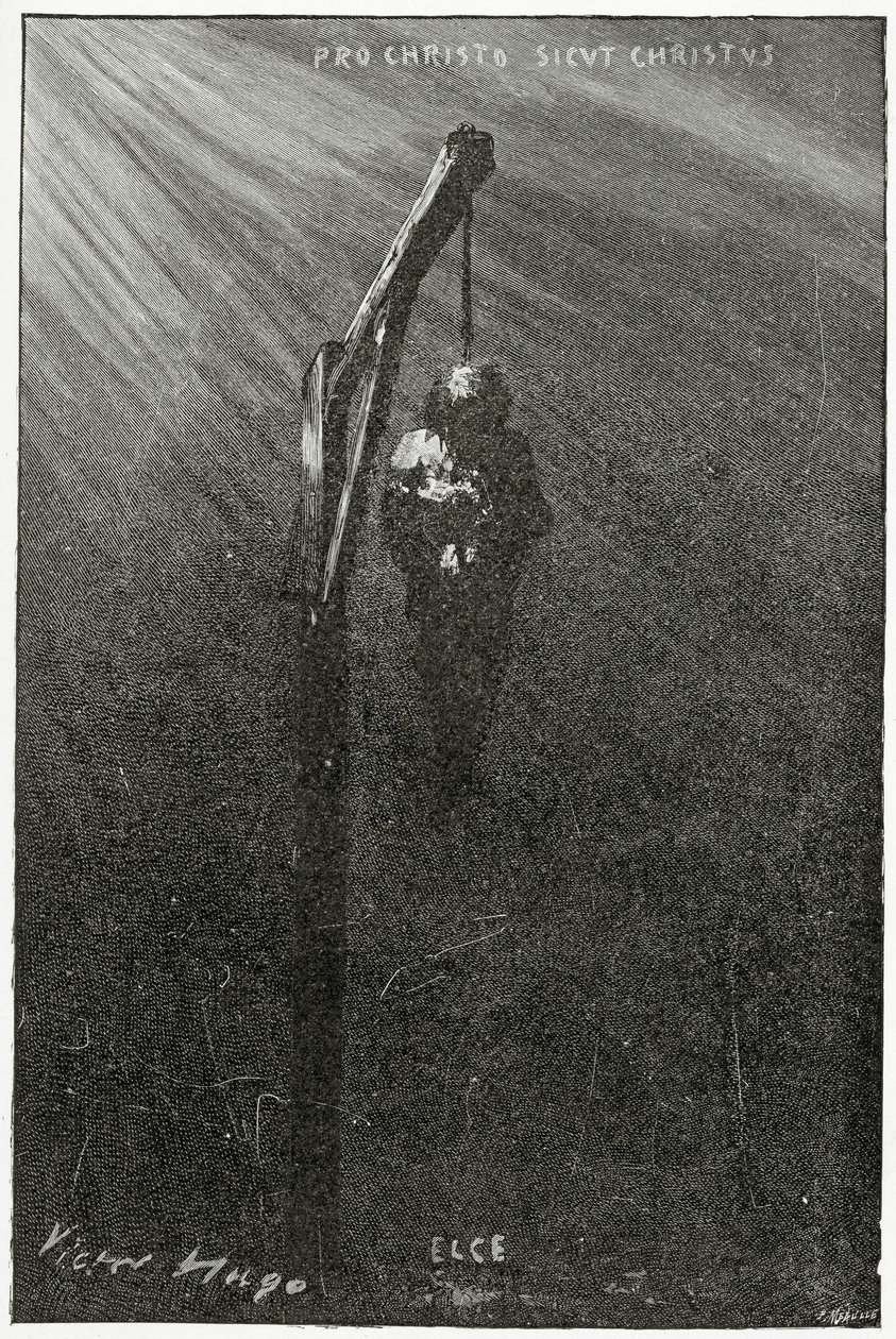 Hængningen af John Brown, 19. århundrede (sw-stik) af Victor Hugo