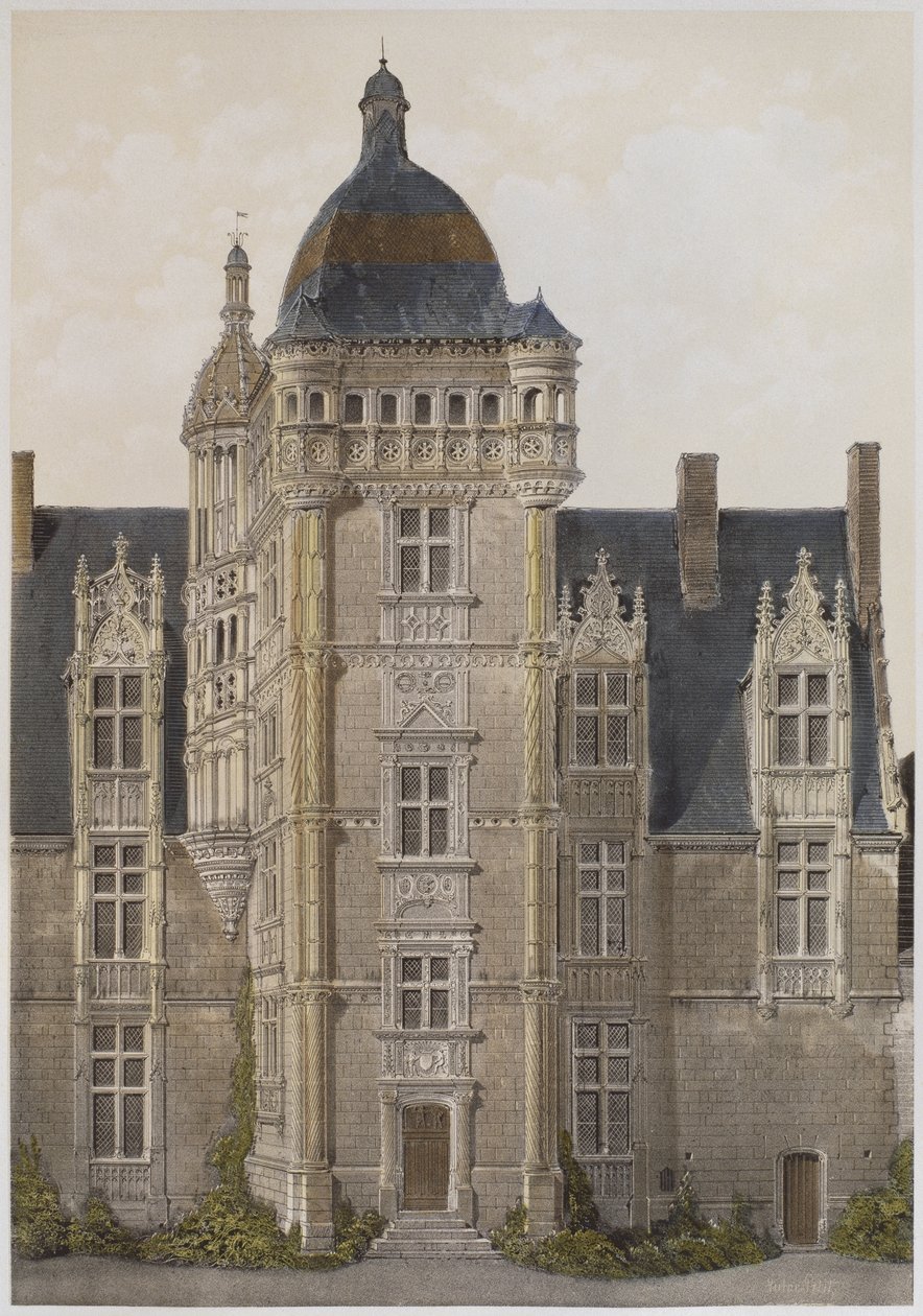 Chateau de Saint-Ouen, Mayenne, illustration fra 
