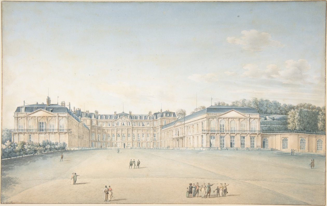 Gården ved Château de Saint-Cloud af Victor Jean Nicolle