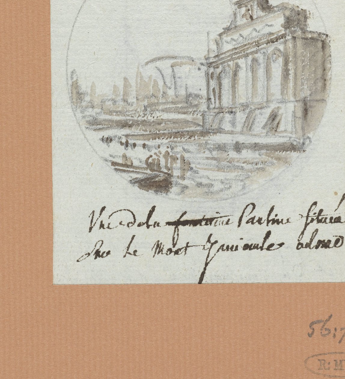 De Aqua Paolo, der Brunnen auf dem Janiculus af Victor Jean Nicolle
