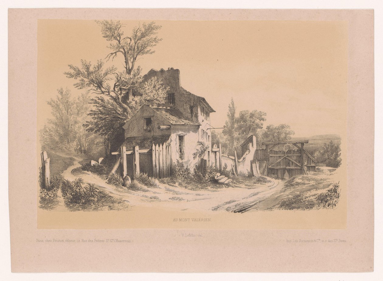 Boerderij op de Mont Valérien På Mont Valérien (titel på objekt) af Victor Lefranc