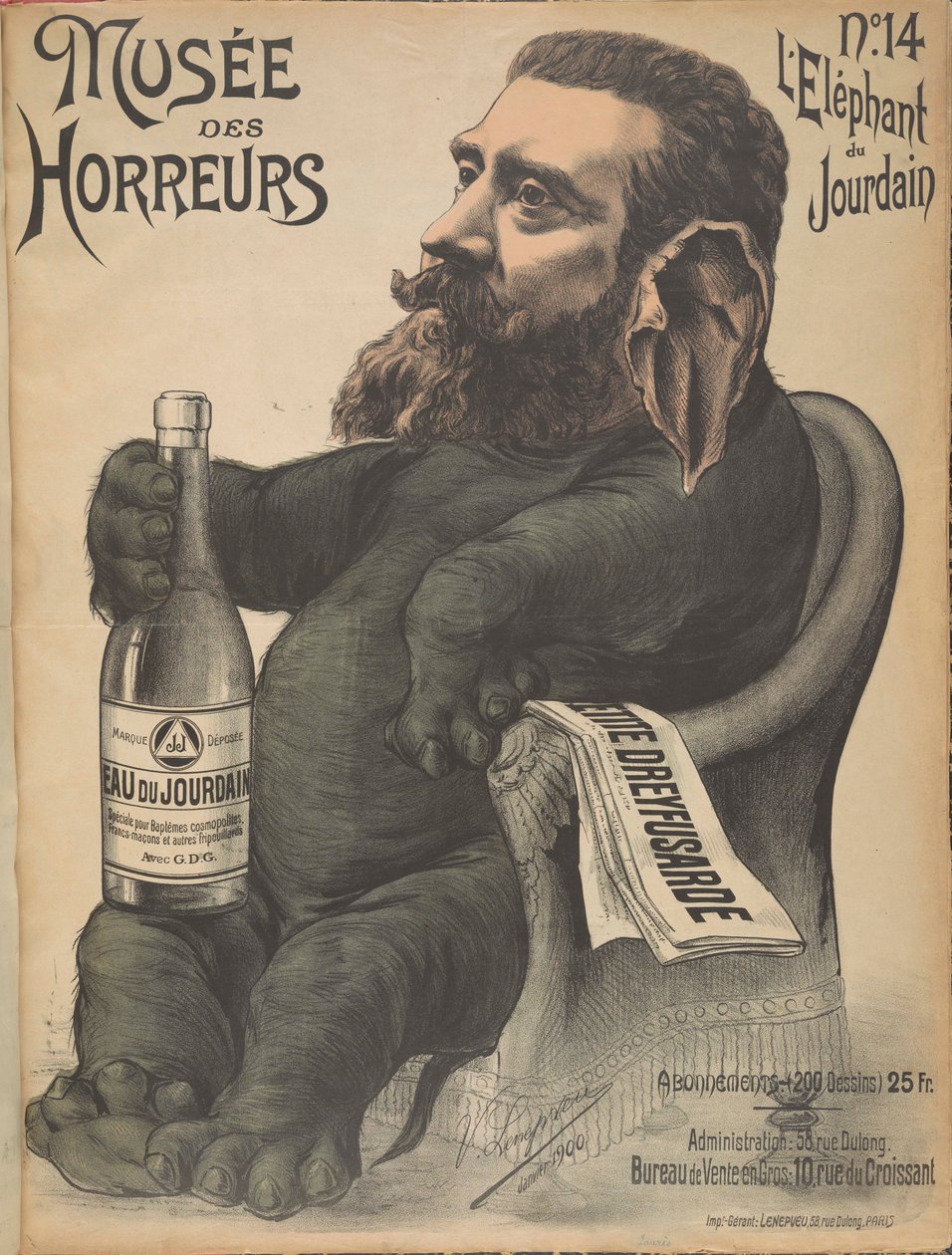 Museum of Horrors Gallery of Horrors: Jean Léon Jaurès, 1899. af Victor Lenepveu