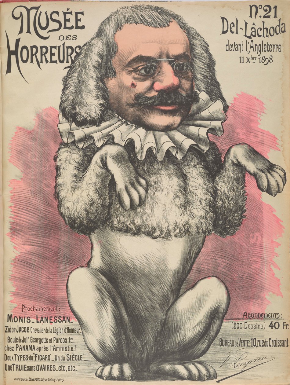 Museum of Horrors Gallery of Horrors: Théophile Delcasse, 1899. af Victor Lenepveu