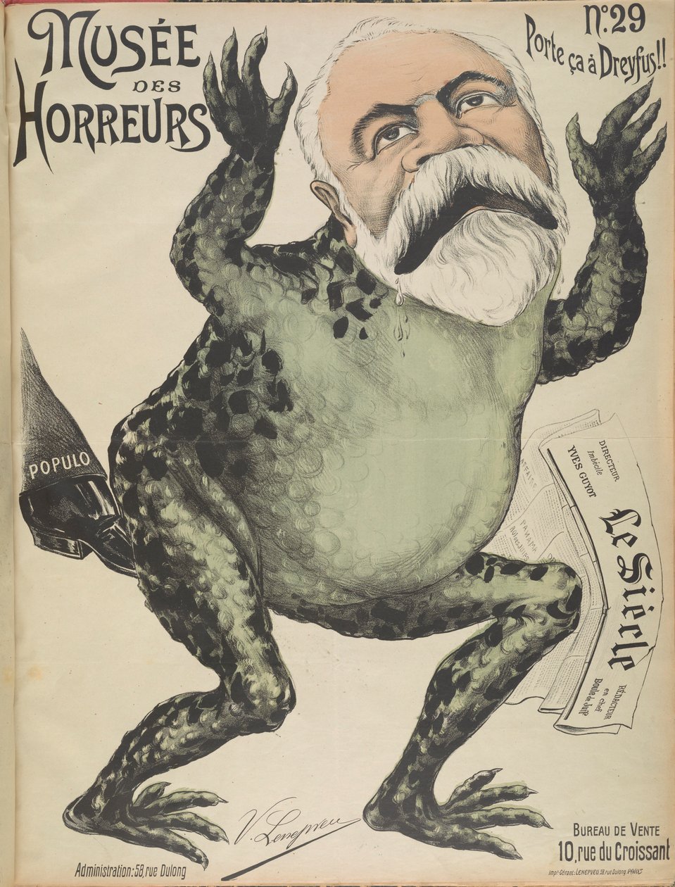 Museum of Horrors Gallery of Horrors: Yves Guyot, 1899. af Victor Lenepveu