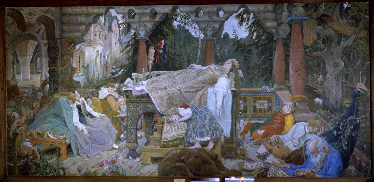 Tornerose (traditionel fortælling) - Tornerose - Maleri af Viktor Mikhaylovich Vasnetsov (1848-1926), olie på lærred af Victor Mikhailovich Vasnetsov
