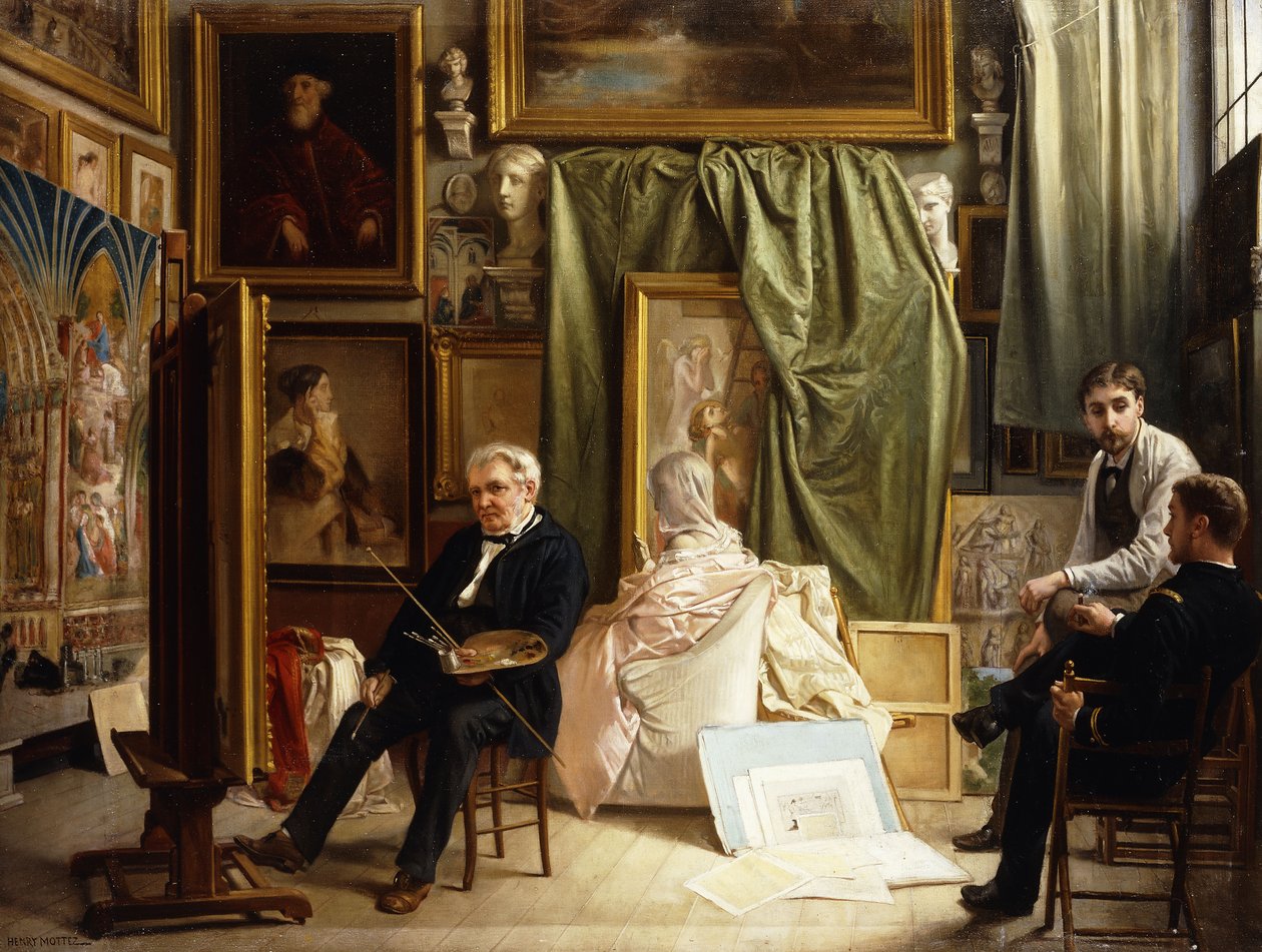 Kunstnerens studie, af Victor Mottez