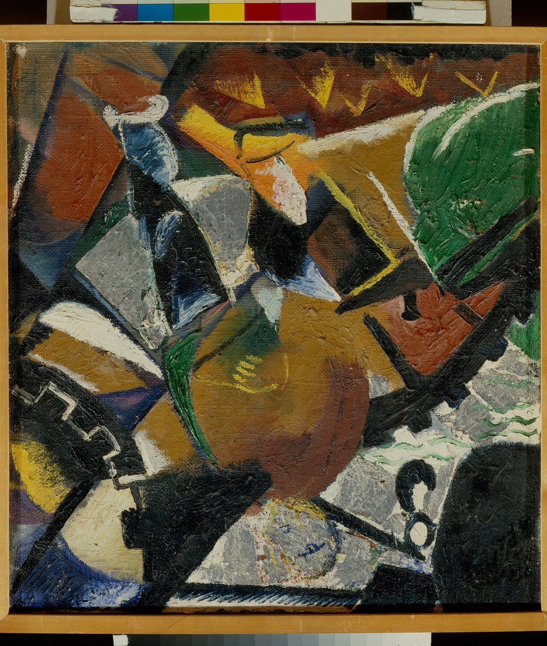 ""Komposition"" Peinture de Viktor Palmov (1888-1929) - 1921 - Olie på lærred - Statens russiske museum, Skt. Petersborg af Victor Nikandrovich Palmov