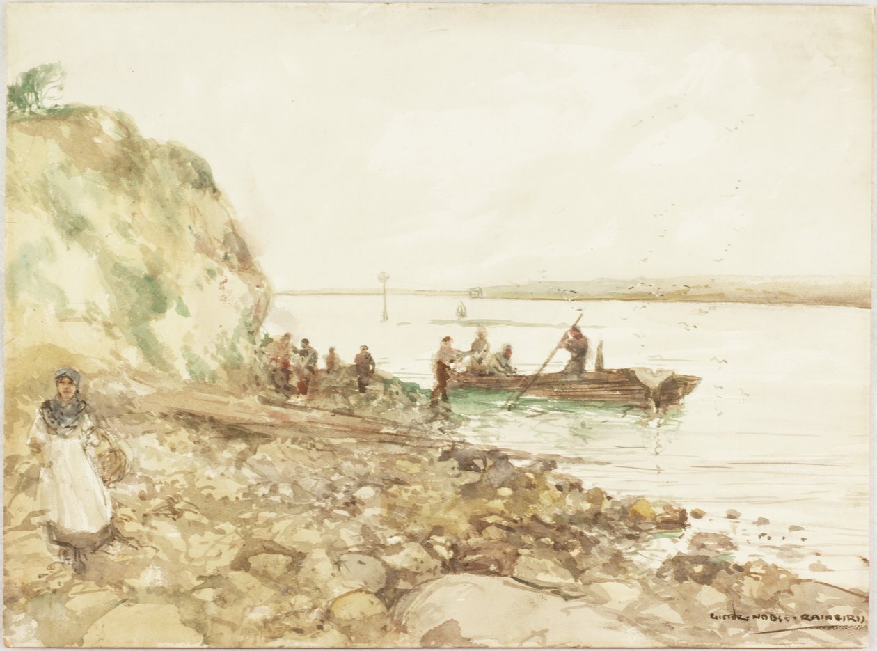 Fishing Coble (wc ombord) af Victor Noble Rainbird