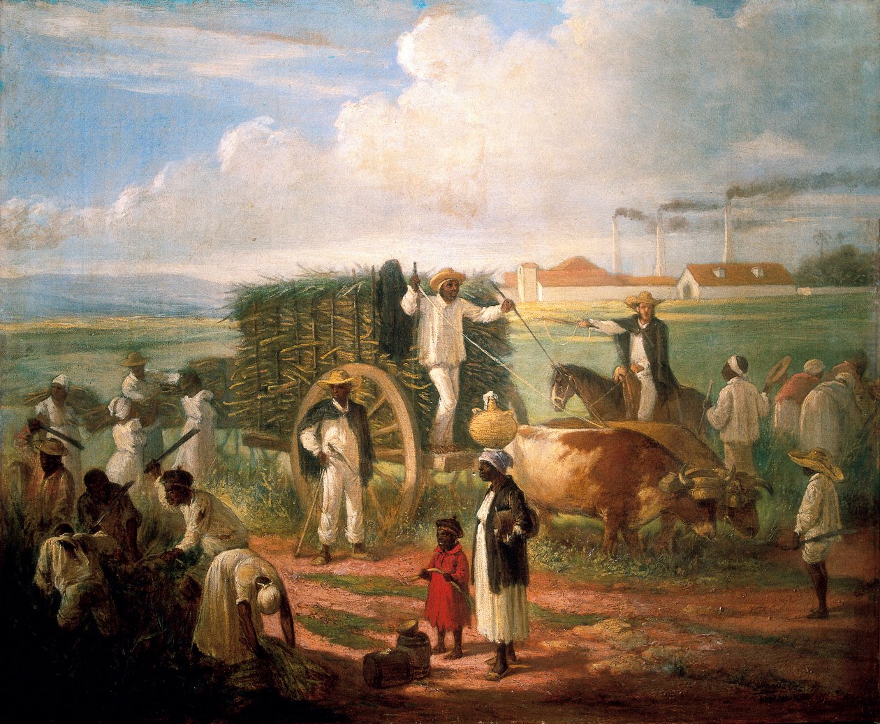 Rør høst. Maleri af Victor Patricio de Landaluze (1829-1889) af Victor Patricio de Landaluze