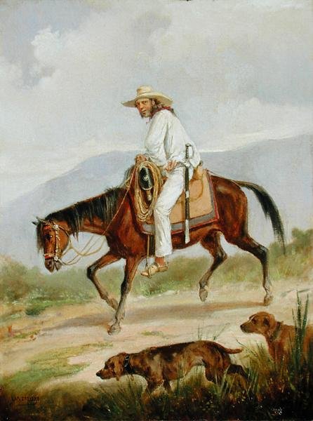 Walking the Dogs (olie på lærred) af Victor Patricio de Landaluze
