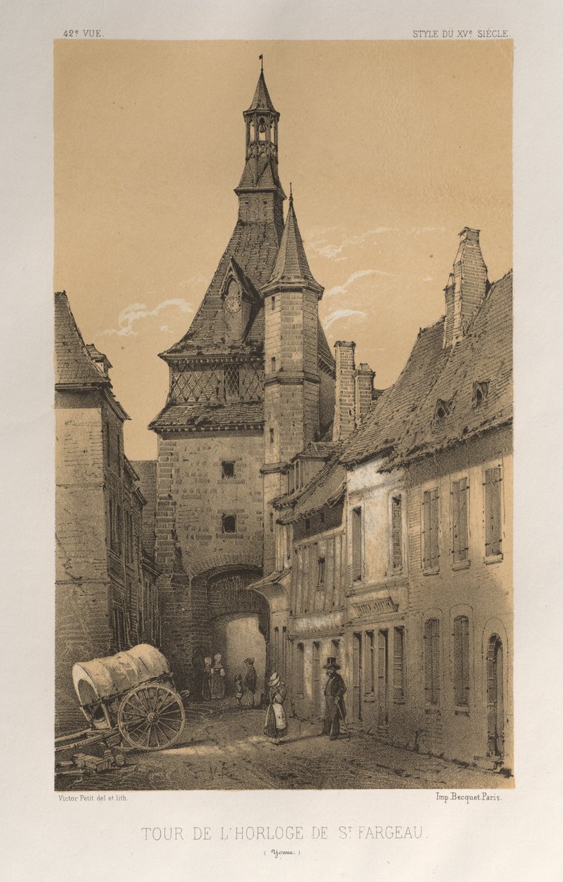 Malerisk arkitektur eller monumenter fra det 15. århundrede. Og XVI. Centuries: Chateaux of France of the XV and XVI Centuries: Pl. 42, Tour De L