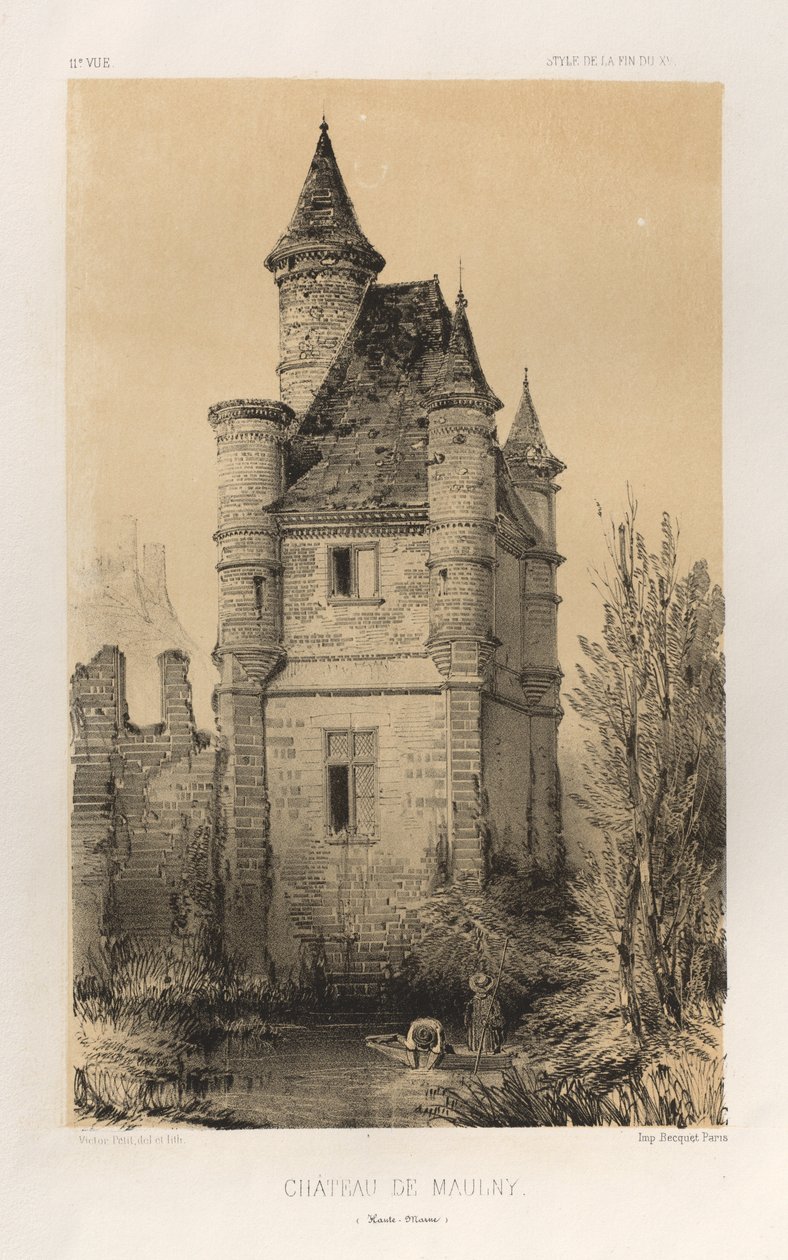 P11, Chateau De Maulny Haute-Marne, 1860. af Victor Petit