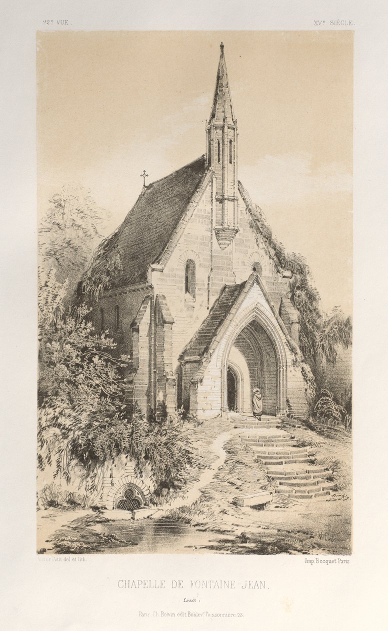 ...Pl.22, Fontaine-Jean Loirets kapel, udgivet 1860. af Victor Petit