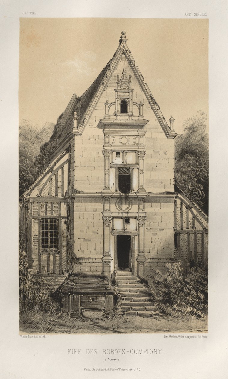 ...pl. 81, FIEf Des Bordes-Compigny Yonne, 1860. af Victor Petit