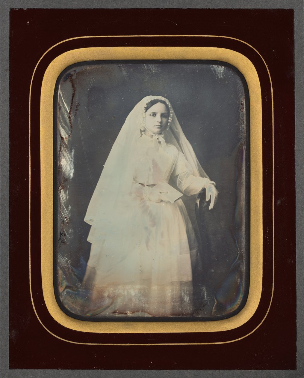 Portræt af en pige, ca. 1853 (foto) af Victor Plumier