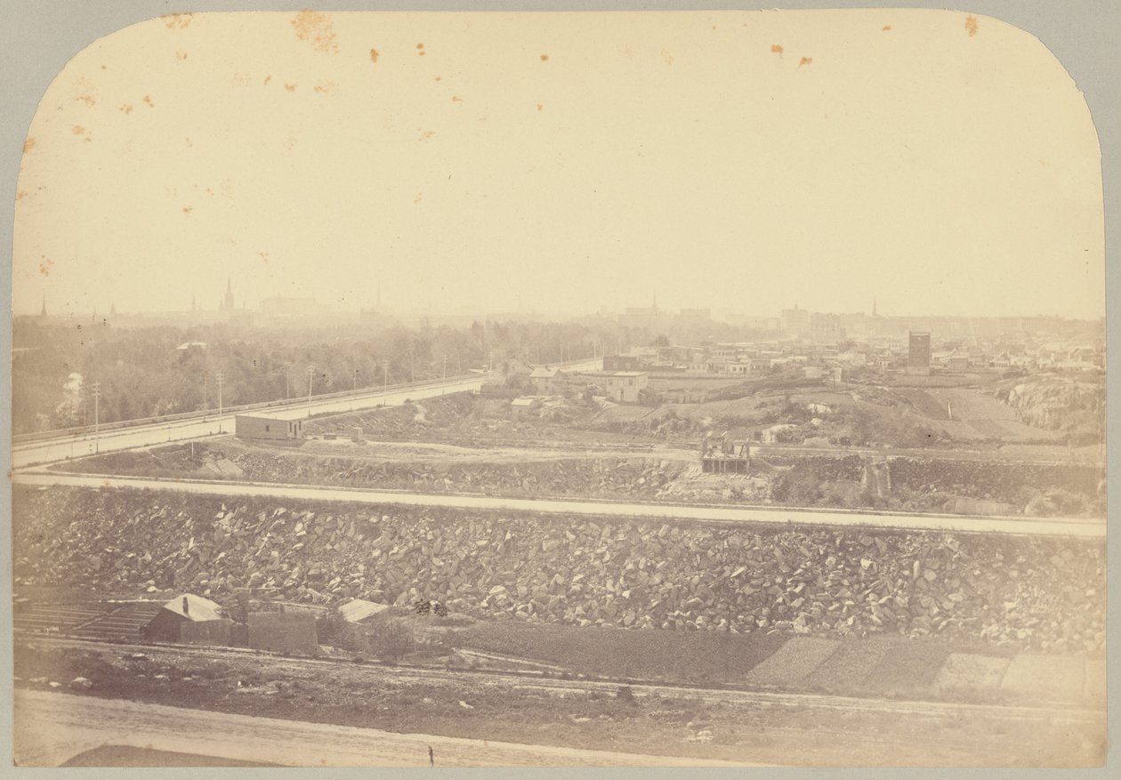 Pl. XVI. Panoramaudsigt øst for museet af Victor Prevost, Gaston L. Feuardent and Co., New York