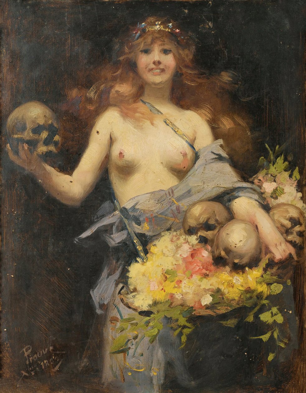Blomsterhandleren, 1882. af Victor Prouvé