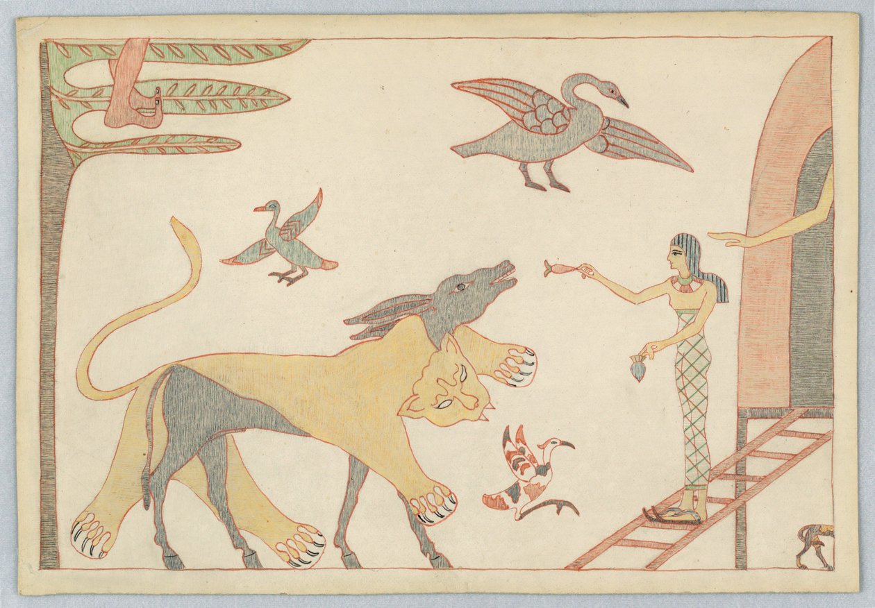 Æslet klædt i løvens hud, Illustration til Æsops fabler af Victor Wilbour