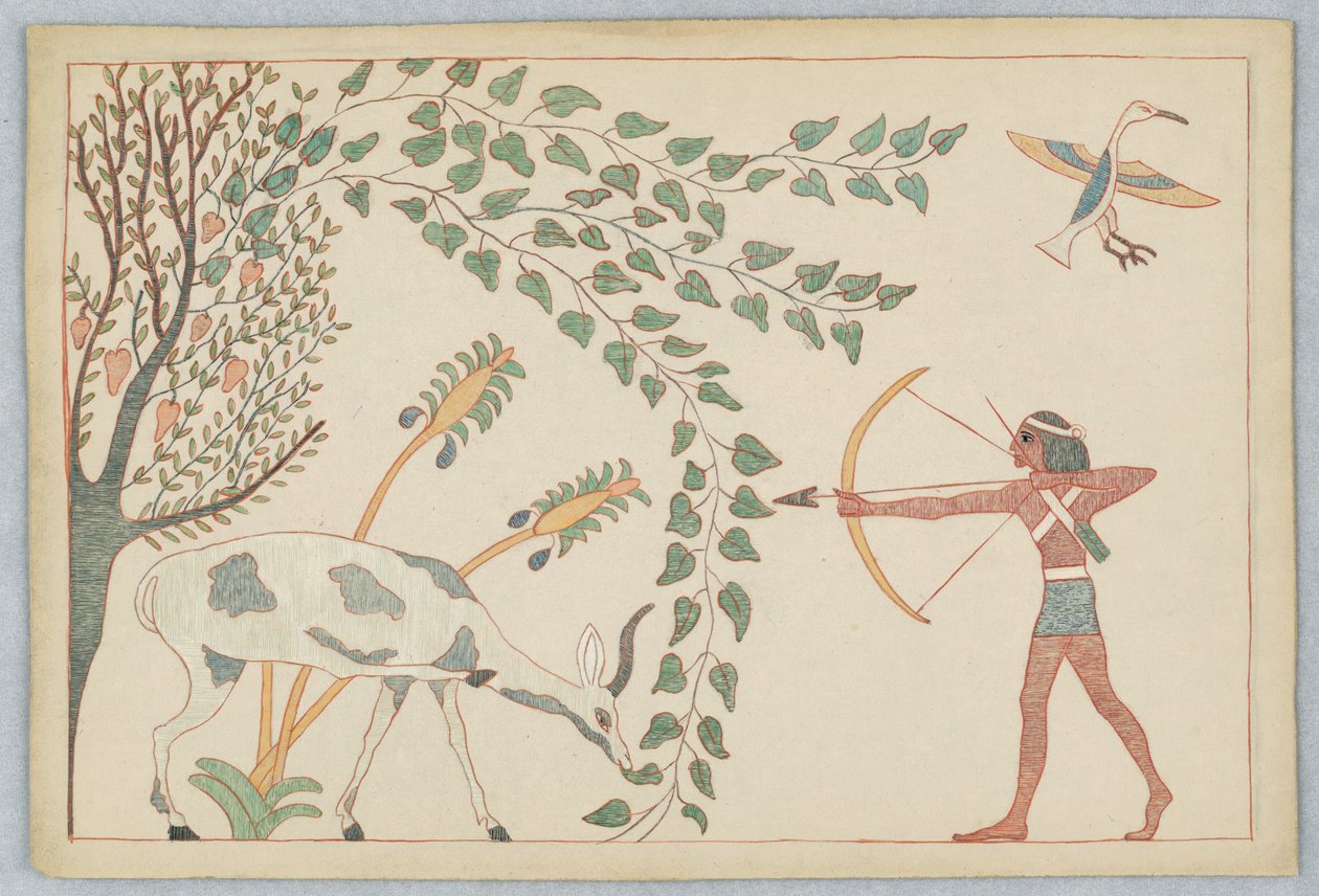 Hjorten og vinstokken, Illustration til Æsops fabler af Victor Wilbour
