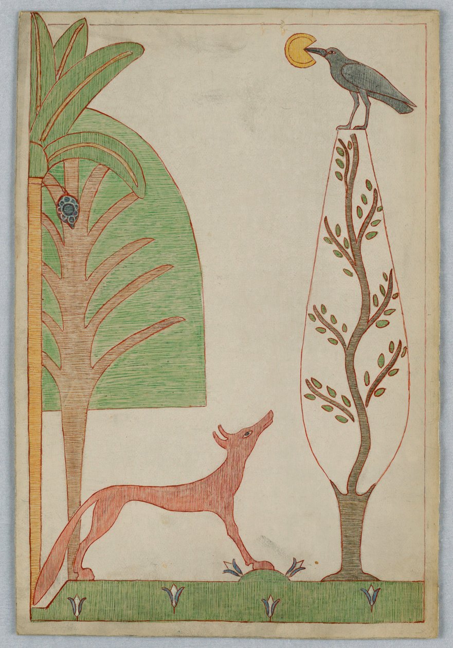 Ræven og Kragen, Illustration til Æsops fabler af Victor Wilbour