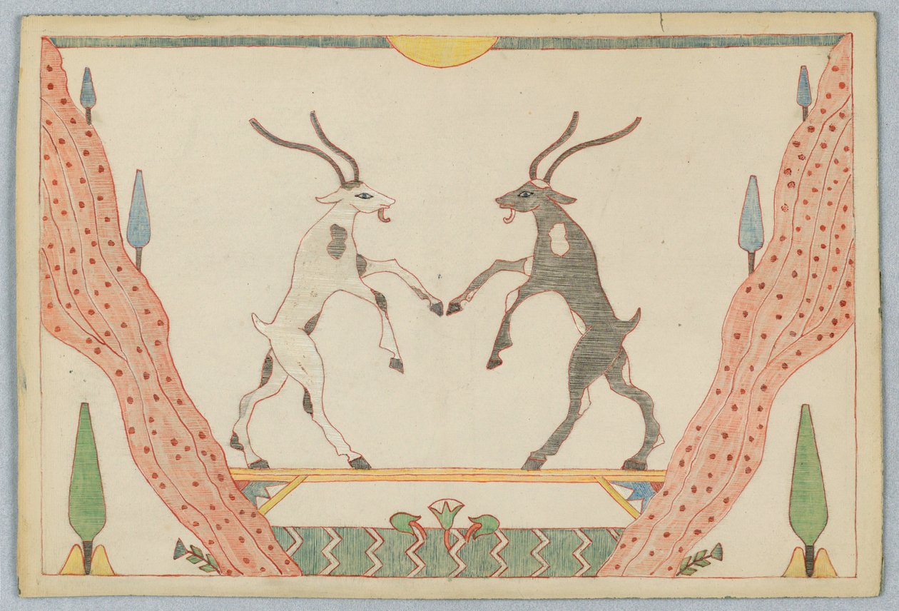 De to geder, Illustration til Æsops fabler af Victor Wilbour