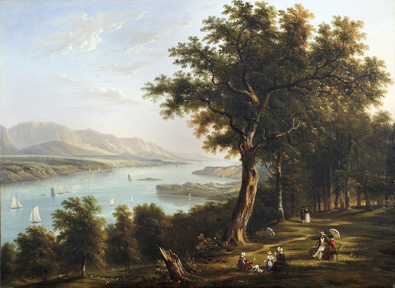 Udsigt fra Hyde Park ved Hudson-floden, 1845 af Victor de Grailly