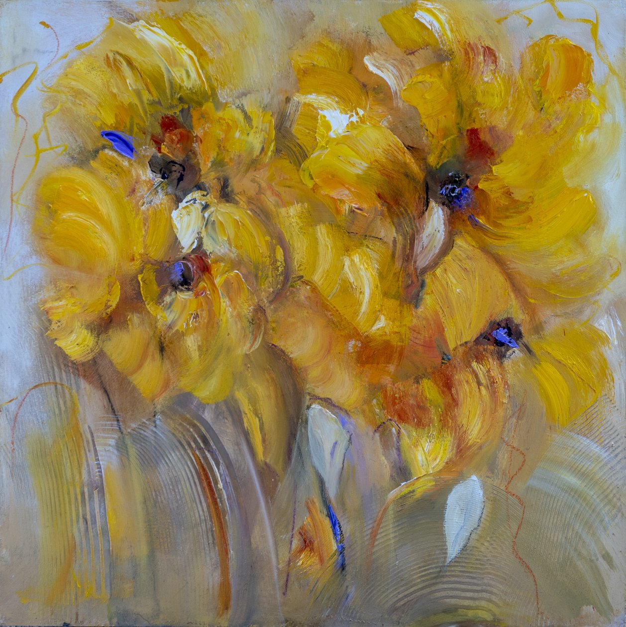 Morning Flower, 2022 (olie på lærred) af Victoria Montesinos