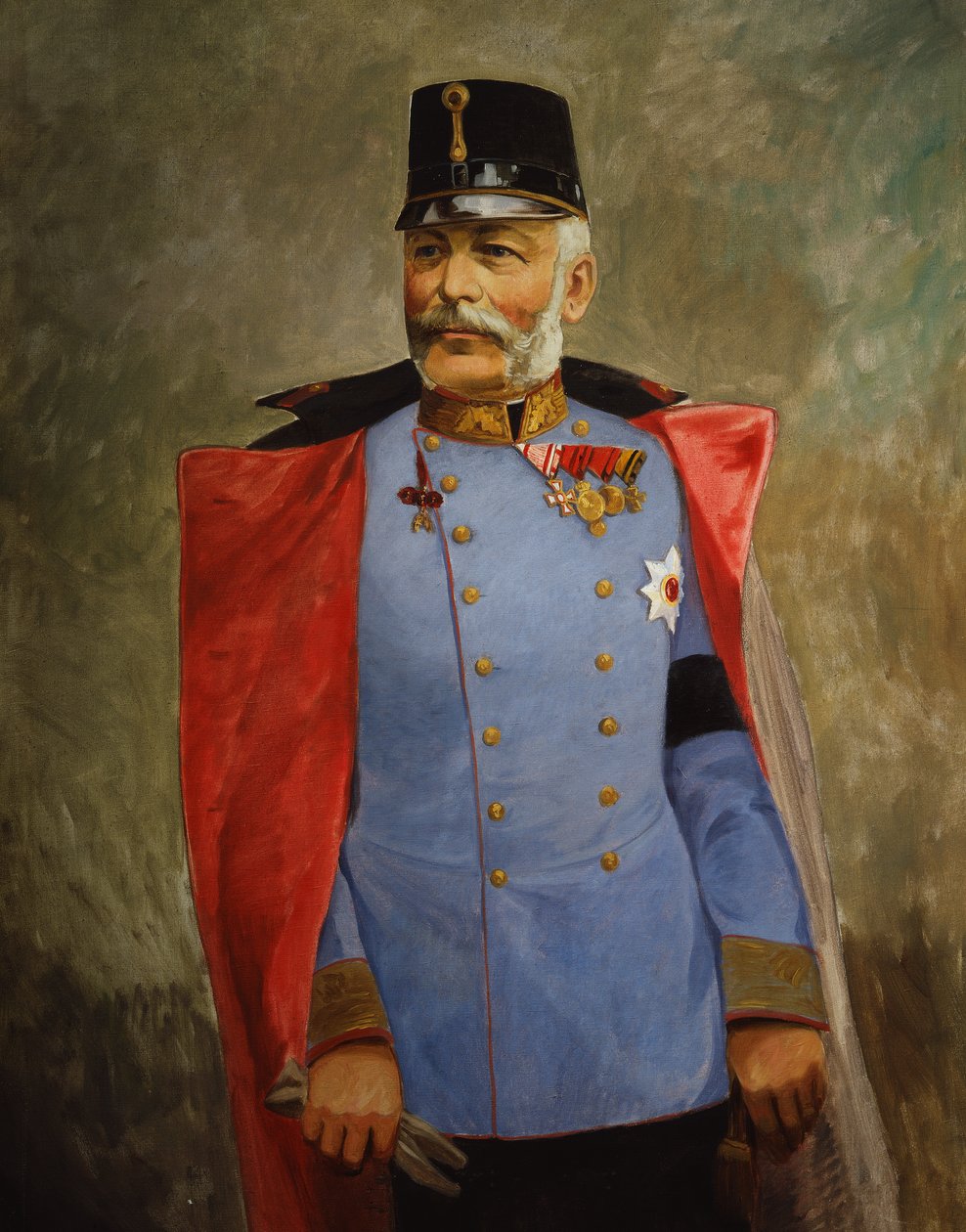 Ærkehertug Friedrich, hertug af Teschen, ca. 1916 (olie på lærred) af Vienna Nedomansky Studio