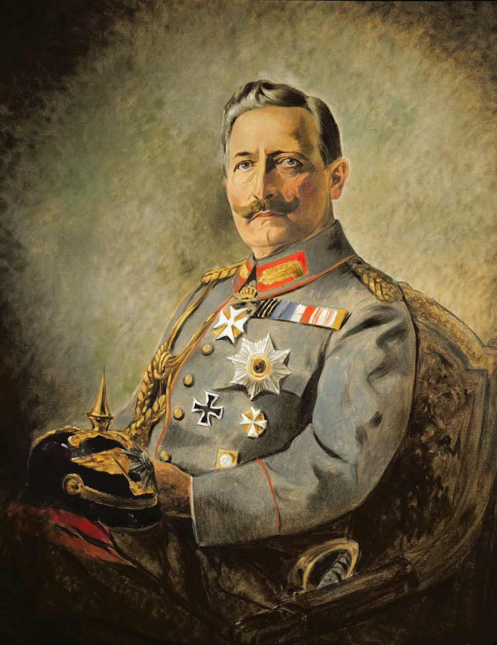 Wilhelm II, tysk kejser, ca. 1916 (olie på lærred) af Vienna Nedomansky Studio