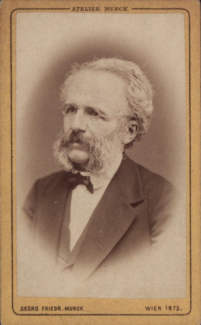 Portræt af komponisten August Wilhelm Ambros 1816-1876, 1773. af Vienna . Photo studio Georg Friedrich