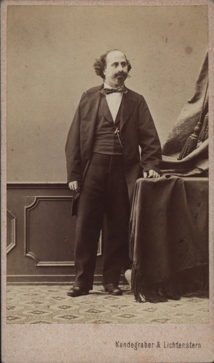 Portræt af violinisten og komponisten Moritz Kässmayer 1831-1884, ca 1865. af Vienna . Photo studio Kundegraber and