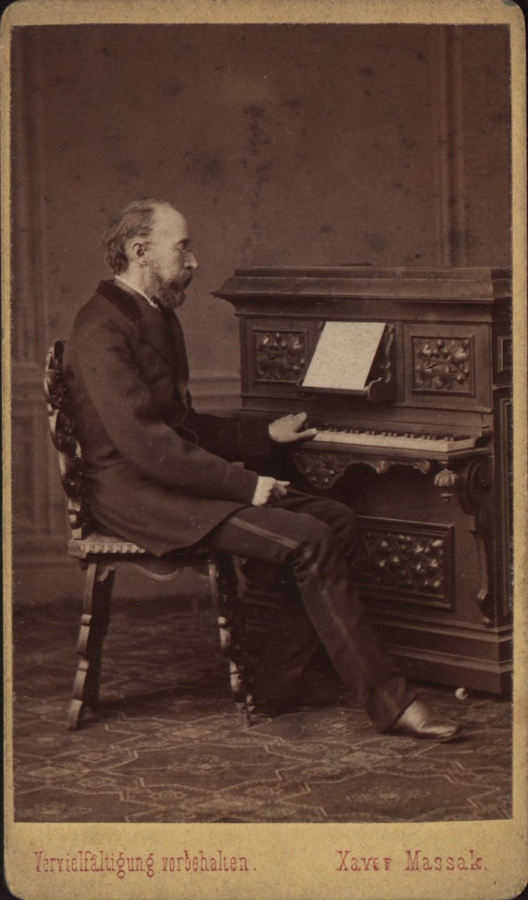 Portræt af librettisten og komponisten Franz Friedrich Richard Genée 1823-1895, ca 1880-1885. af Vienna . Photo studio Xaver Massak