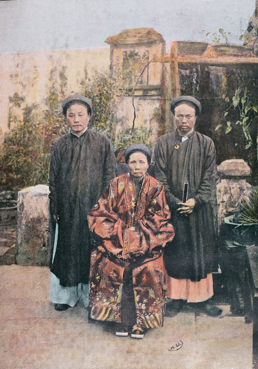 Familie af fremtrædende borgere i Faifo, slutningen af det nittende århundrede af Vietnamese School