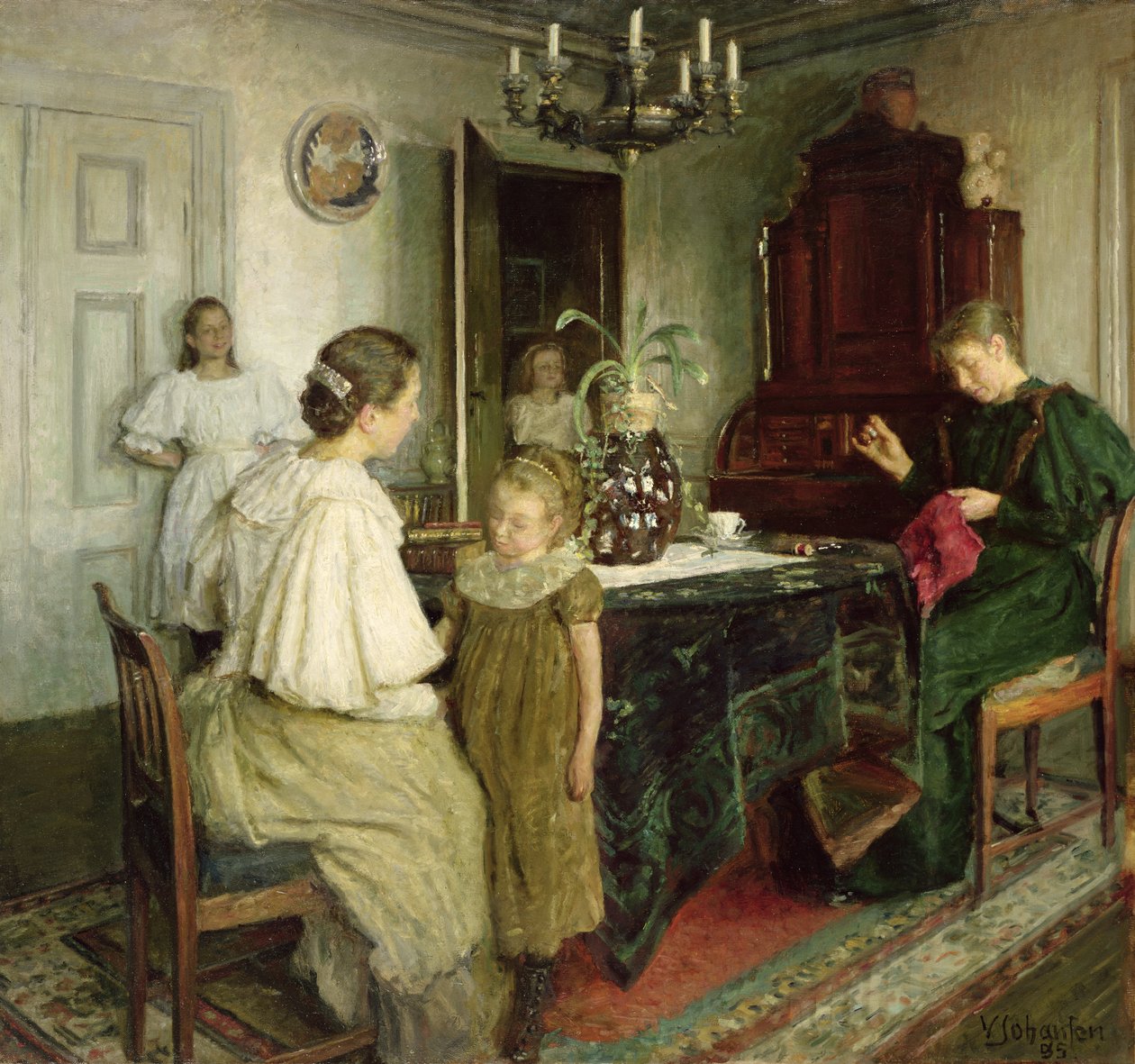 Kunstnerens familie, 1895 af Viggo Johansen