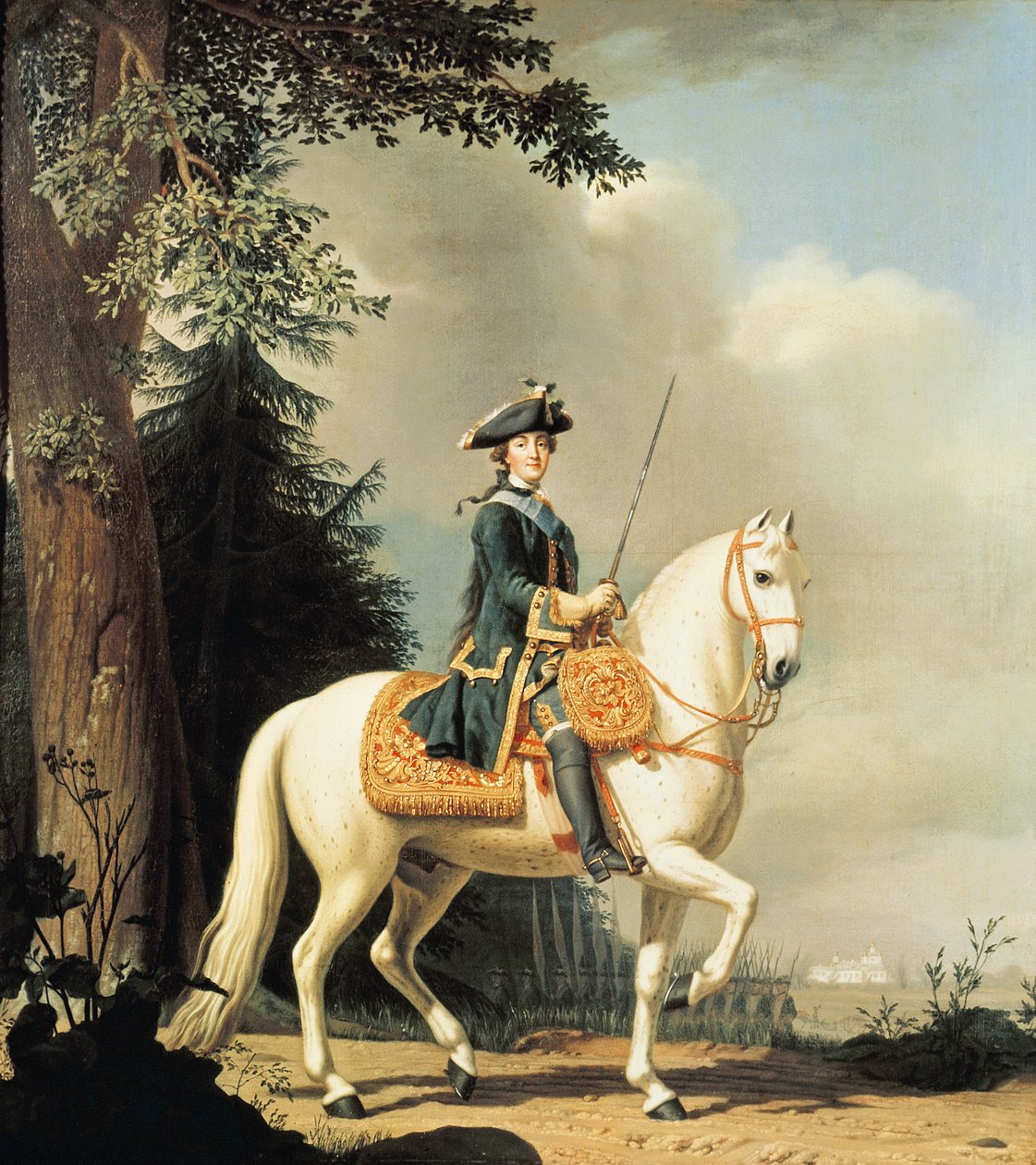Rytterportræt af Katarina II (1729-96) den Store af Rusland af Vigilius Erichsen