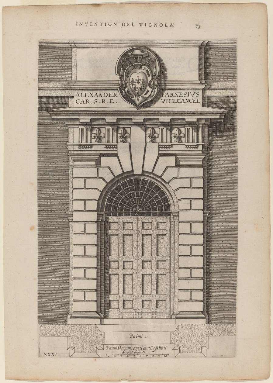 Døråbningen til Farnese Palace af Vignola