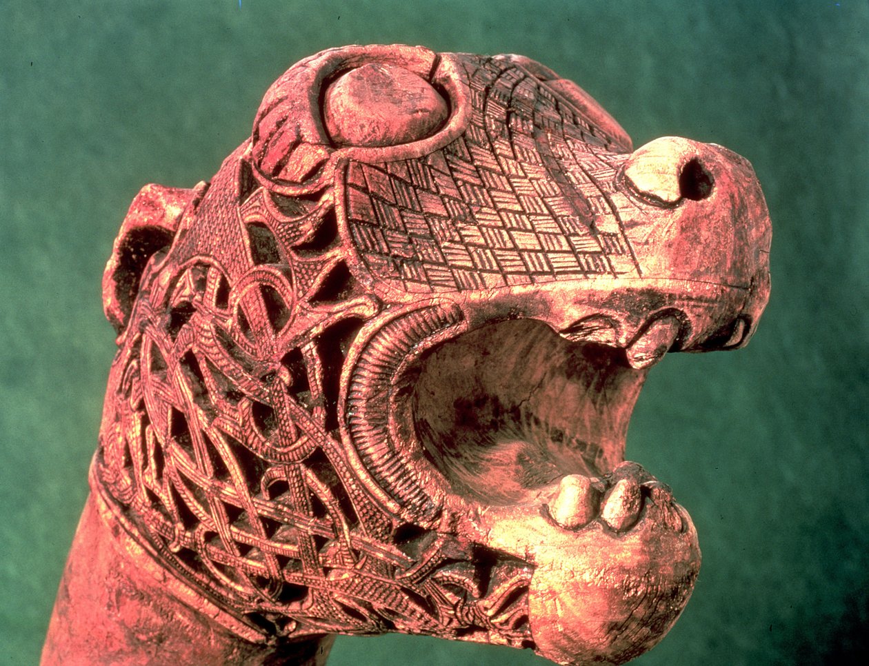 Galionsfigur fra Osebergskibet, ca. 800 e.Kr af Viking