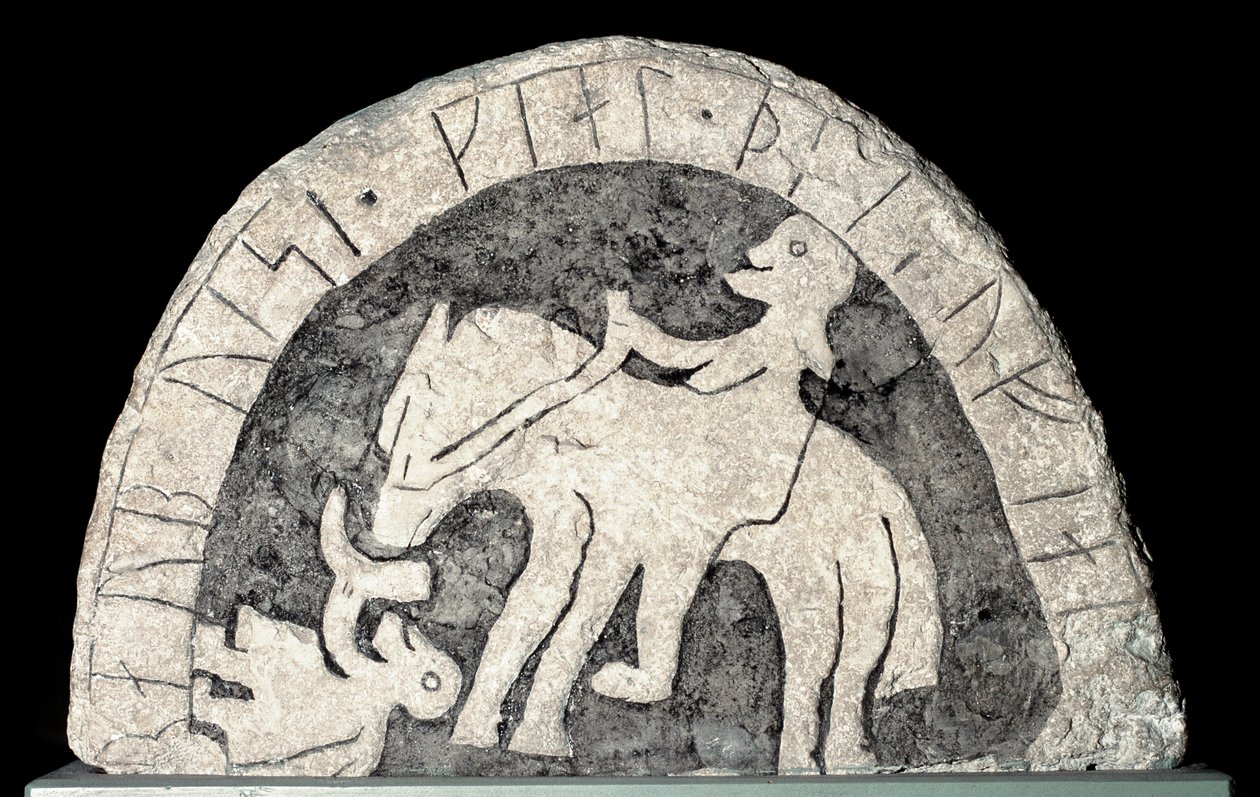 Runesten med en rytter af Viking