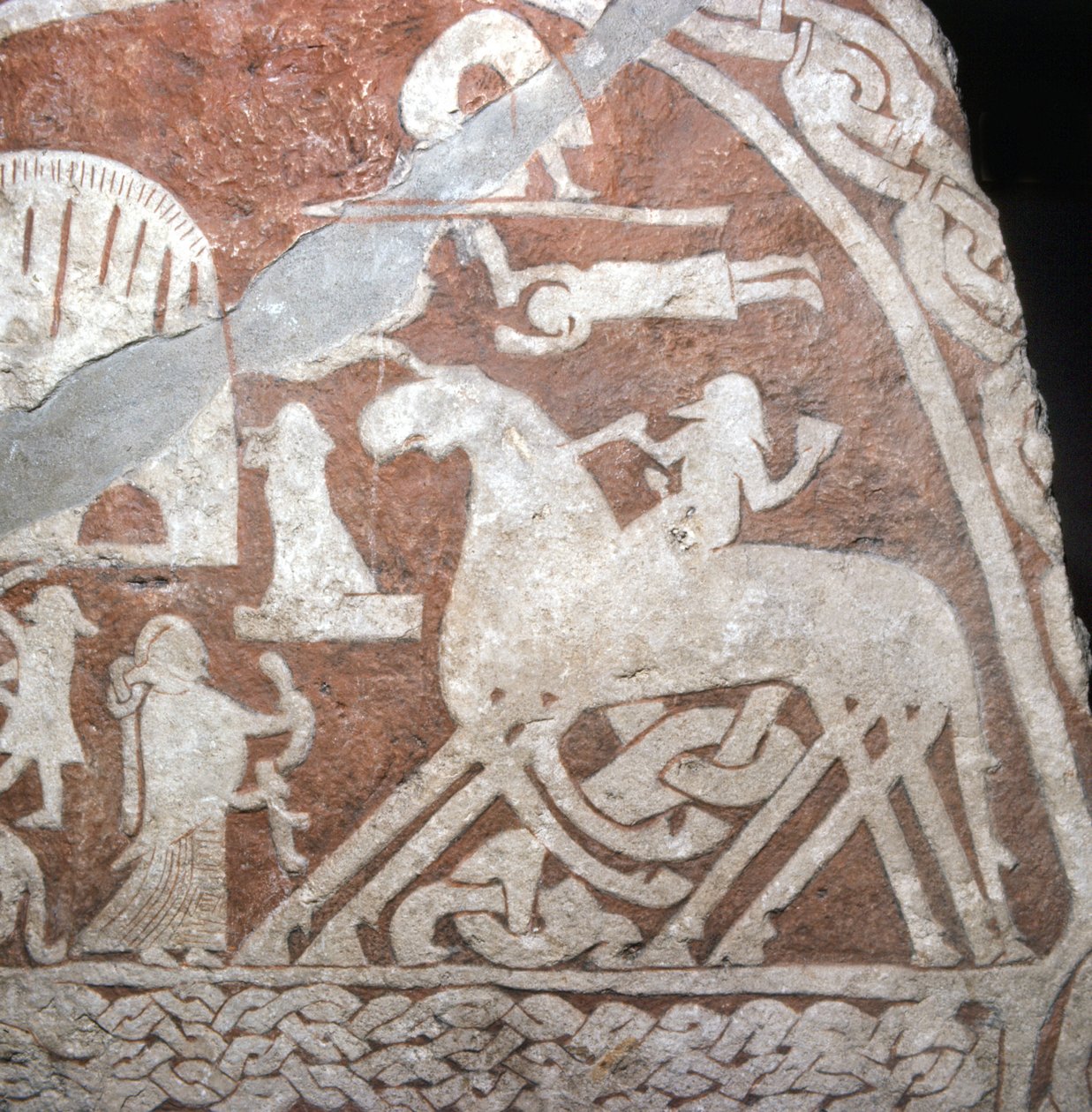 Wotan (Odin), på sin ottebenede hest Sleipnir - Viking Runes fra øen Gotland (Sverige) af Viking Viking