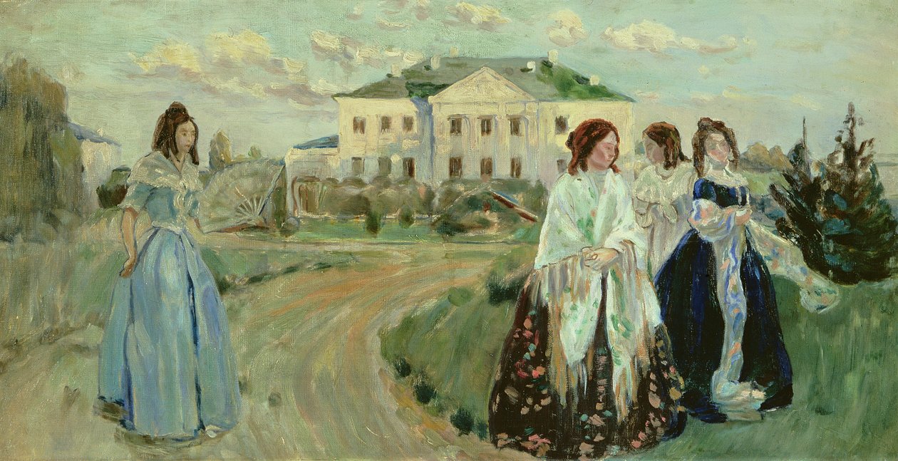 En tur ved solnedgang, 1903 af Viktor Elpidiforovich Borisov Musatov