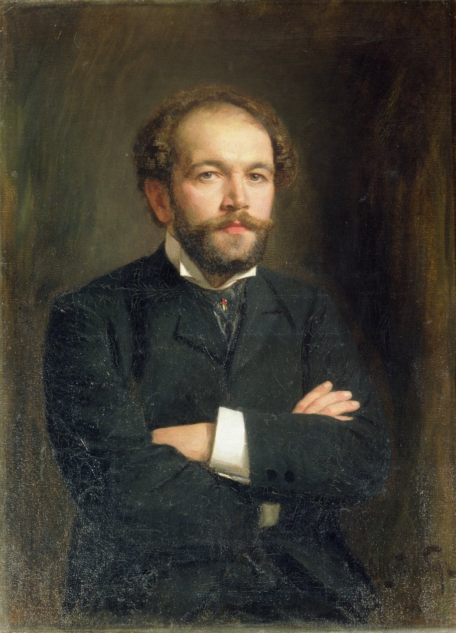 Portræt af Nikolai Karlovich Medtner (1879-1951) 1906 af Viktor Karlovich Stemberg