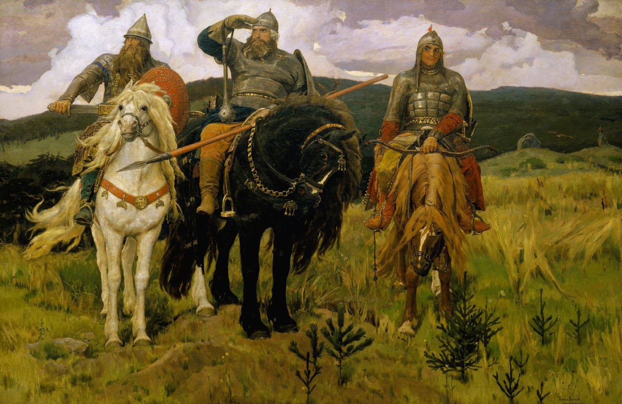 Helte (helte) af Viktor Mikhaylovich Vasnetsov