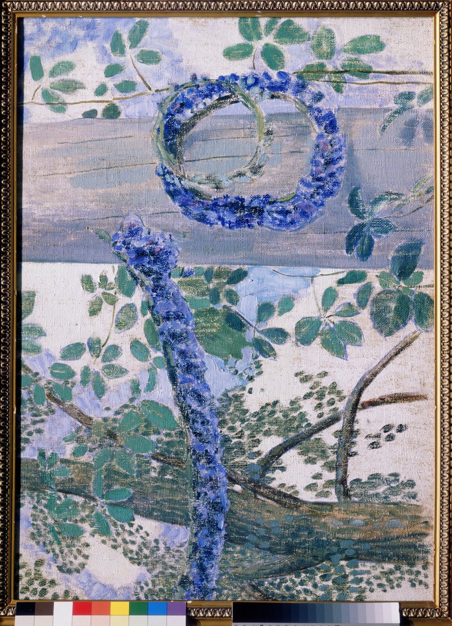 ""Les guirlandes de bleuets"" Maleri af Viktor (Victor) Borisov-Musatov (Borisov Musatov) (1870-1905) 1905 State Tretyakov Gallery, Moskva af Viktor Elpidiforovich Borisov Musatov