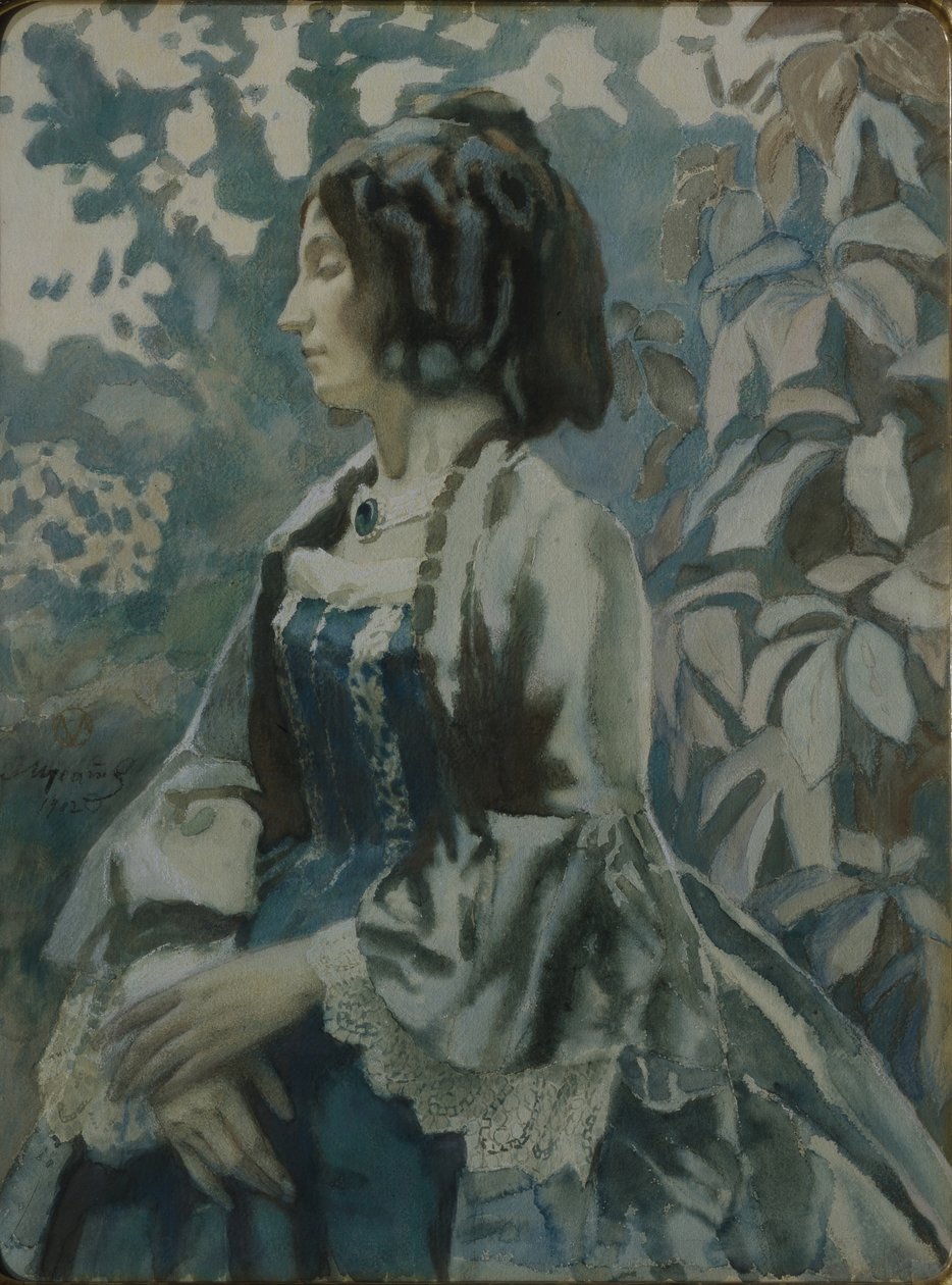 Portræt af en dame, 1902 af Viktor Elpidiforovich Borisov Musatov
